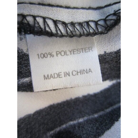 CHARMING CHARLIE black white LS blouse bow back top Women M - Picture 6 of 6